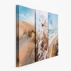 Часы-картина настенные модульные, триптих "Песчаные пляжи", плавный ход, 3 шт 48х39 см - фото 9593254