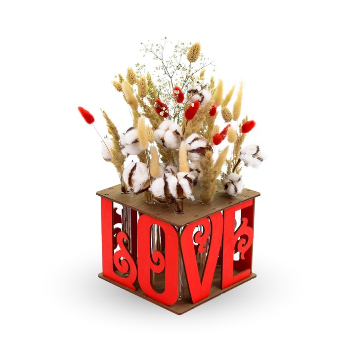 Сборная ваза для цветов с колбами «Подарок любимым» - Фото 1