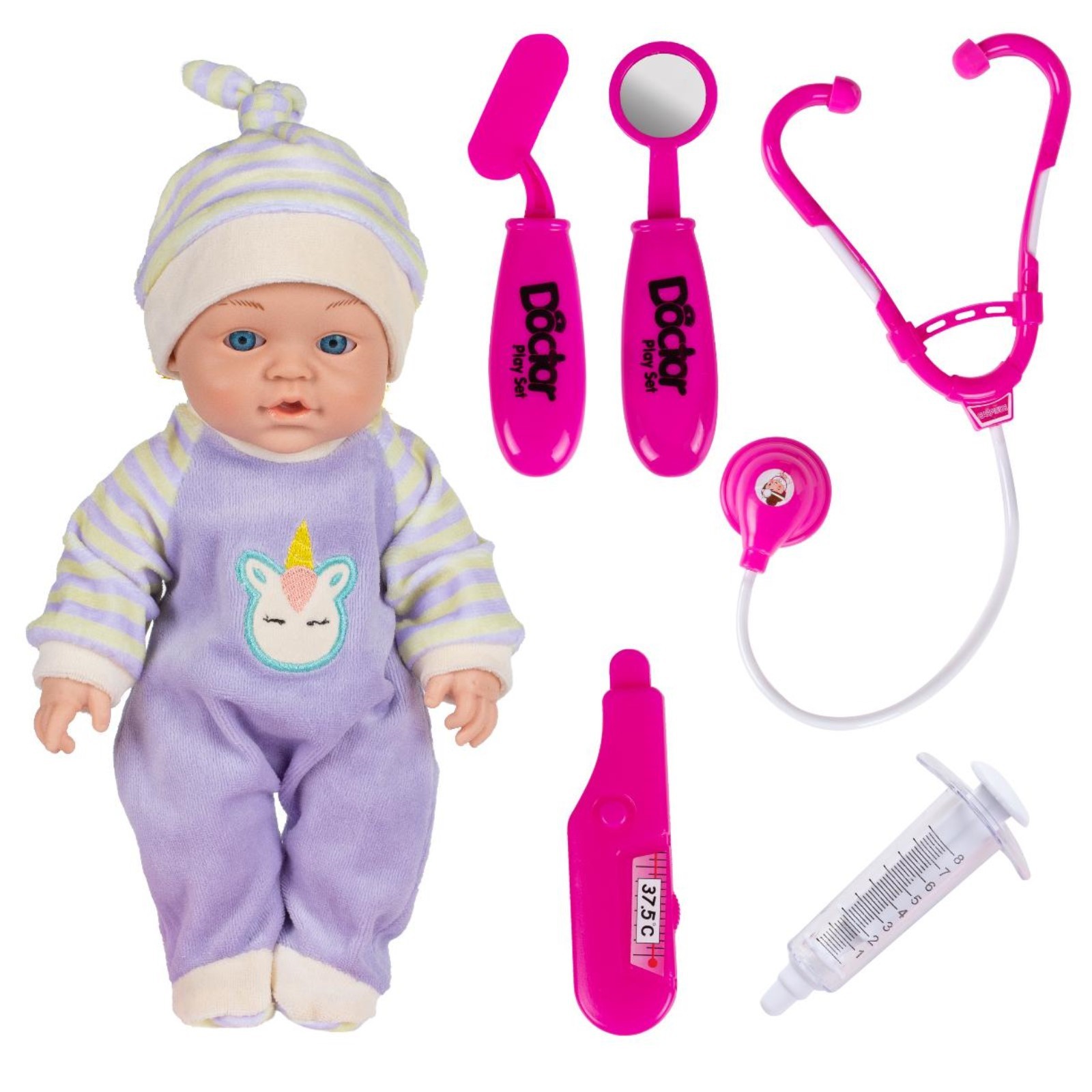 Кукла-младенец Дио (мальчик) в голубом,42см