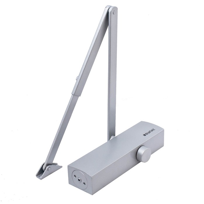 Доводчик дверной БУЛАТ ДД 812/5 С-S, 25-120 кг, цвет серебро - Фото 1