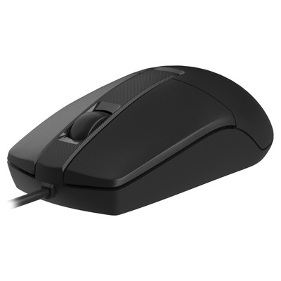 Мышь A4Tech OP-330, USB, оптическая, проводная, 1000 dpi, чёрная