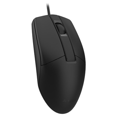 Мышь A4Tech OP-330, USB, оптическая, проводная, 1000 dpi, чёрная