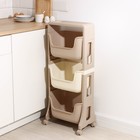Этажерка на колёсиках 3-х ярусная Junior, 39,5×26×94,3 см, цвет латте, слоновая кость - Фото 2