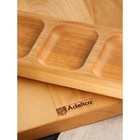 Подарочный набор деревянной посуды Adelica, доска разделочная, менажница 3 секции, масло в подарок 100 мл, берёза - фото 4370056