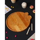 Подарочный набор деревянной посуды Adelica, поднос 30 см, менажница на 2 секции, в подарочной коробке, берёза - Фото 3
