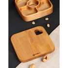 Подарочный набор деревянной посуды Adelica, доска сервировочная, менажница 5 секций, масло для пропитки в подарок 100 мл, берёза - фото 4370062