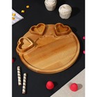 Подарочный набор деревянной посуды Adelica, поднос с 3 соусниками, 30×28×1,8 см, в подарочной коробке, берёза - фото 4370070