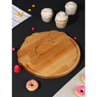 Подарочный набор деревянной посуды Adelica, поднос с 3 соусниками, 30×28×1,8 см, в подарочной коробке, берёза - фото 7997149