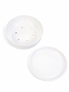 Горшок - бонсайница «Огма», для кактусов и суккулентов, 3 л, d=26 см, h=8 см, керамика, с поддоном, белый - Фото 3