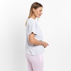 Комплект домашний женский (футболка/брюки), цвет серый, размер 44 - Фото 6