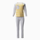 Комплект домашний женский (лонгслив/брюки), цвет жёлтый, размер 48 - фото 33487283