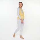 Комплект домашний женский (лонгслив/брюки), цвет жёлтый, размер 52 - фото 33487288