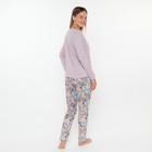 Комплект женский домашний (лонгслив/брюки), цвет розовый, размер 50 9444365