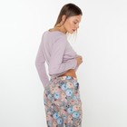 Комплект женский домашний (лонгслив/брюки), цвет розовый, размер 50 9444365