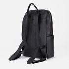 Рюкзак на молнии, 2 наружных кармана, цвет чёрный - Фото 2