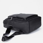 Рюкзак на молнии, 2 наружных кармана, цвет чёрный - Фото 3