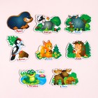 Пазлы деревянные «Лесные зверушки», 24 детали, тройные - фото 60921670