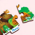 Пазлы деревянные «Лесные зверушки», 24 детали, тройные - фото 60921671