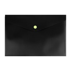 Папка-конверт на кнопке А5, 150 мкм, Calligrata No Secret, непрозрачная, черная, микс цветные кнопки - Фото 3