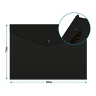 Папка-конверт на кнопке А5, 150 мкм, Calligrata No Secret, непрозрачная, черная, микс цветные кнопки - Фото 5