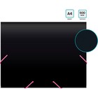 Папка на резинке А4, 500 мкм, Calligrata, корешок 15 мм, чёрная, МИКС (неоновые цветные резинки) - Фото 5