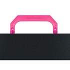 Папка портфель А4, 700 мкм, 1 отделение, Calligrata, черный с розовыми элементами отделки - фото 8071178