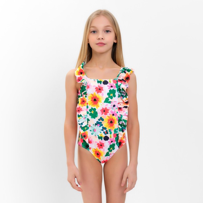 Купальник слитный детский MINAKU, с декором, рост 134-140 см - Фото 1