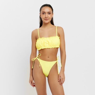 Купальник раздельный с топом бандо женский MINAKU, жёлтый, размер 42