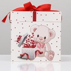 Коробка Самосборная "Мишка" 15х15х15 см (комплект 12 шт) - фото 21988521