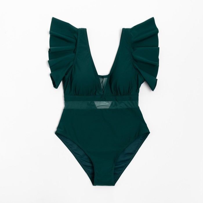 Купальник женский слитный MINAKU цвет зелёный, размер 48