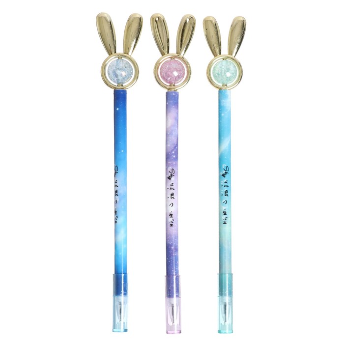 Ручка-прикол Calligrata «Блеск Ушки», чёрный стержень, гелевая, МИКС - Фото 1