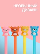 Ручка-прикол Calligrata «Мишка», синий стержень, гелевая, МИКС - Фото 2