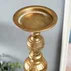 Подсвечник металл на 1 свечу "Христофор" состаренная бронза 15х15х66 см - фото 35651511