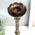 Подсвечник металл на 1 свечу "Моника" состаренная бронза 13,5х13,5х49,5 см - фото 31033501