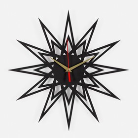 Часы настенные, серия: Интерьер, "Звезда", плавный ход, d-40 см, мод. 8082