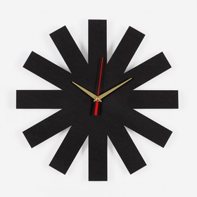 Часы настенные, серия: Интерьер, "Линии", плавный ход, d-40 см, мод. 8838