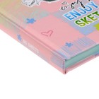 Скетчбук А5, 80 листов "Котик с бантиком", твёрдая обложка, матовая ламинация, тонированный блок 100г/м² - фото 25496361