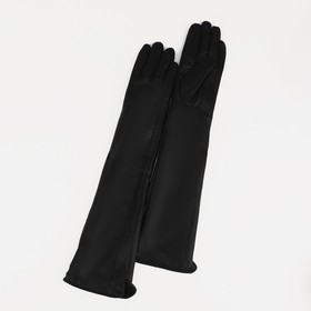 Перчатки женские, размер 8, без утеплителя, цвет чёрный