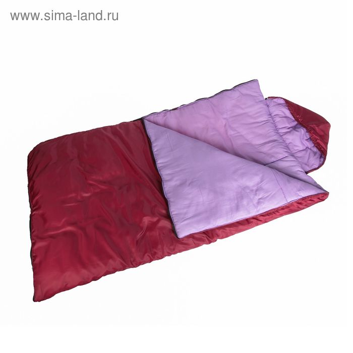 Спальный мешок "Комфорт", 4-х слойный, с капюшоном, размер 225 х 105 см, цвет микс - Фото 1