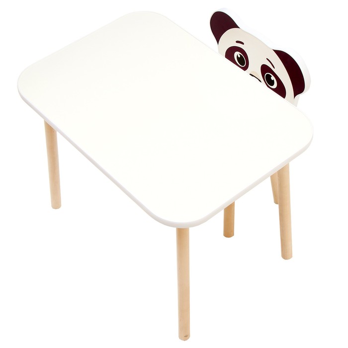 Комплект из детского стола и стула «Скандик Абвиль», Панда - фото 1897354370