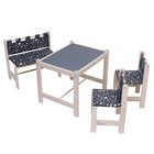 Набор детской игровой мебели: стол + 2 стула + скамья, «Каспер», серый - фото 10215061