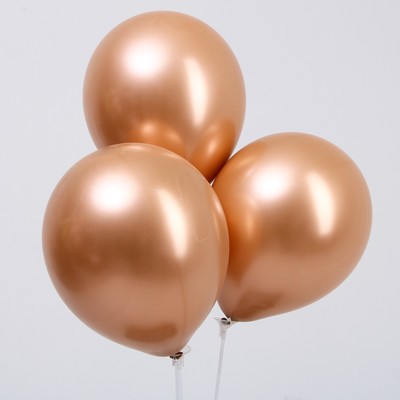 Воздушные шары латексные 9", 100 шт., ХРОМ