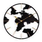 Часы настенные, серия: Лофт, "Карта мира", плавный ход, 1АА, d-60 см - фото 319239543