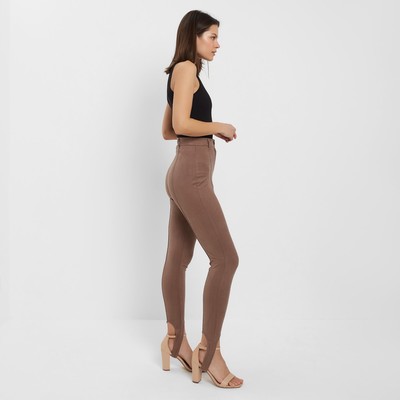 Легинсы классические женские MINAKU: Casual Collection, кофе, размер 42