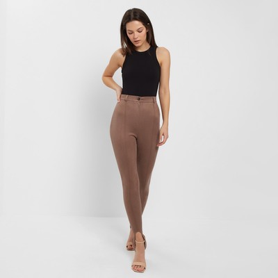 Легинсы классические женские MINAKU: Casual Collection, кофе, размер 44
