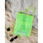 Сумка шопер пляжная, сеточная, 41х32х26 см, зелёный цвет - фото 9735181