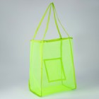 Сумка шопер пляжная, сеточная, 41х32х26 см, зелёный цвет - Фото 3