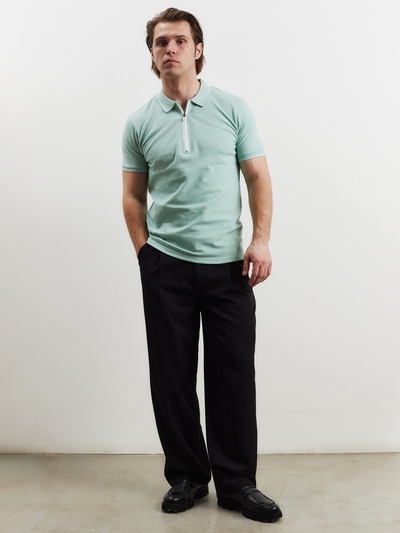 Футболка поло мужская MINAKU: Basic line, размер 48, цвет оливковый