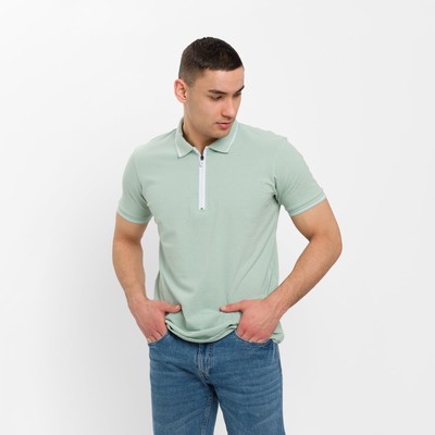 Футболка поло мужская MINAKU REGULAR FIT: оливковая, р-р 50