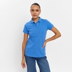 Футболка (поло) женская MINAKU REGULAR FIT: цвет васильковый, р-р 44 9321327 - фото 10215858